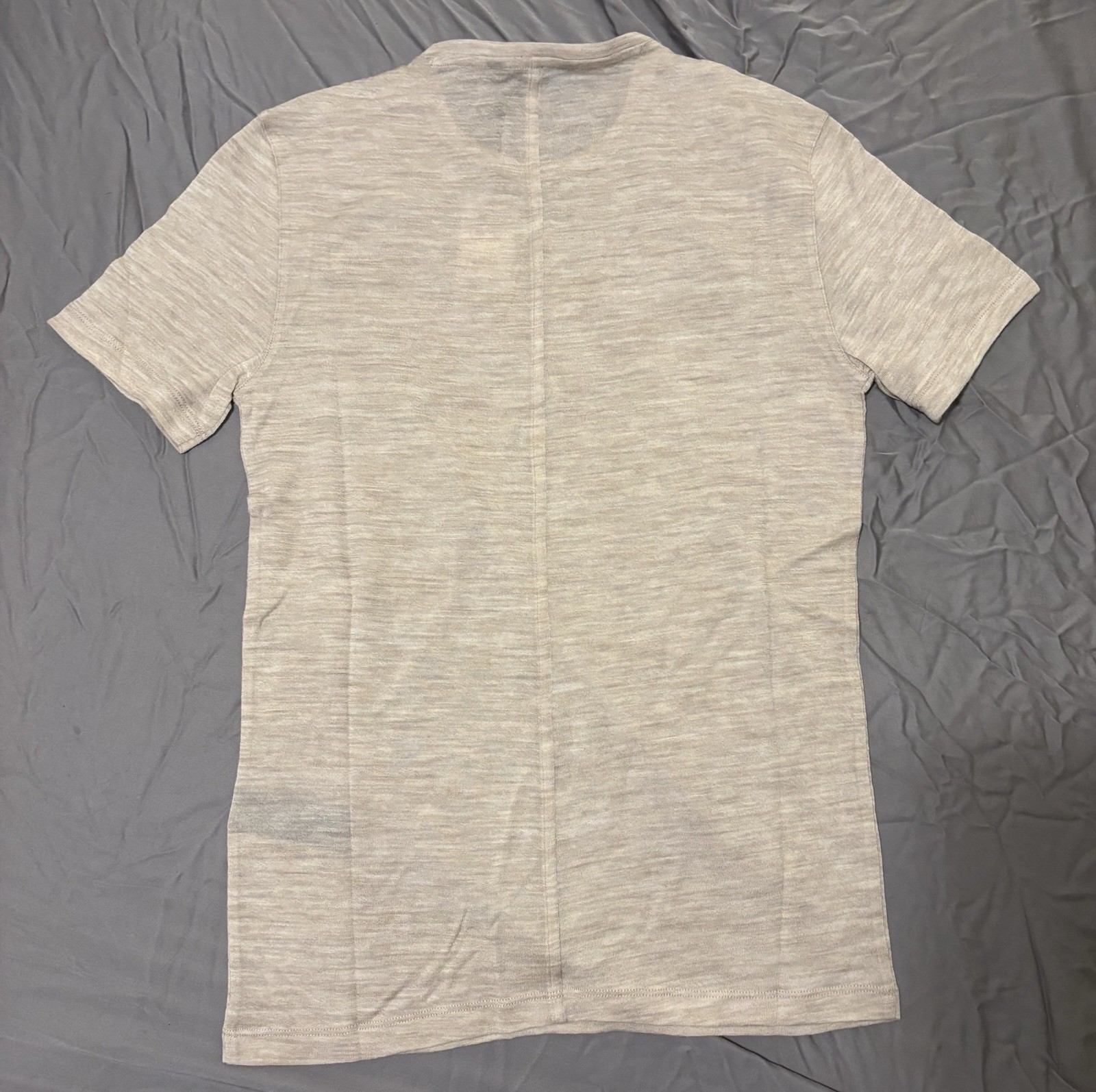 $268 NWT John Varvatos Shirt XS Beige Men&rsquo;s Santar Crew Neck Lightweight Tee