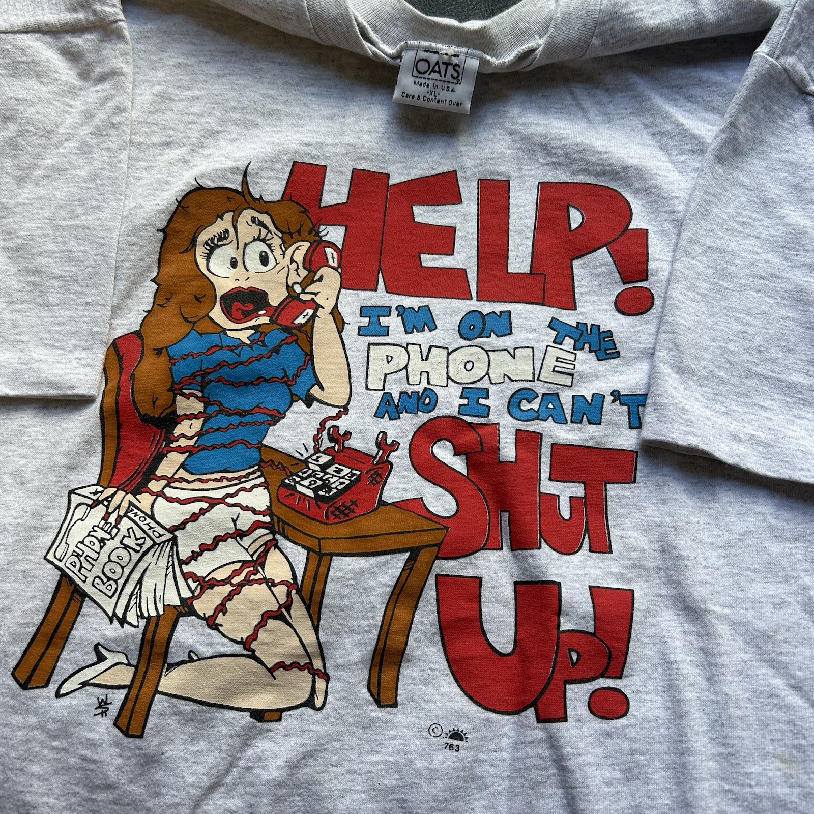 Vintage 90s Wild Oats Joke Skate Tee Graphic T-Shirt Obscure Punk Grunge Size XL
