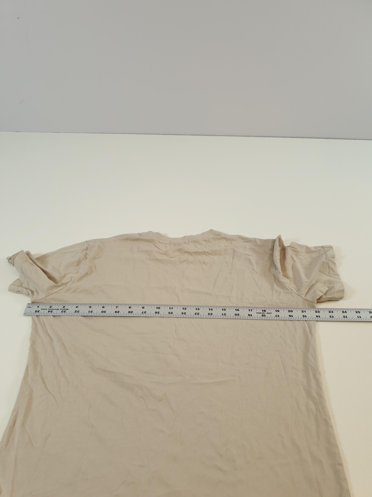 Gustin Heather Light Brown Short Sleeve Soft T-Shirt Men’s Size L Large