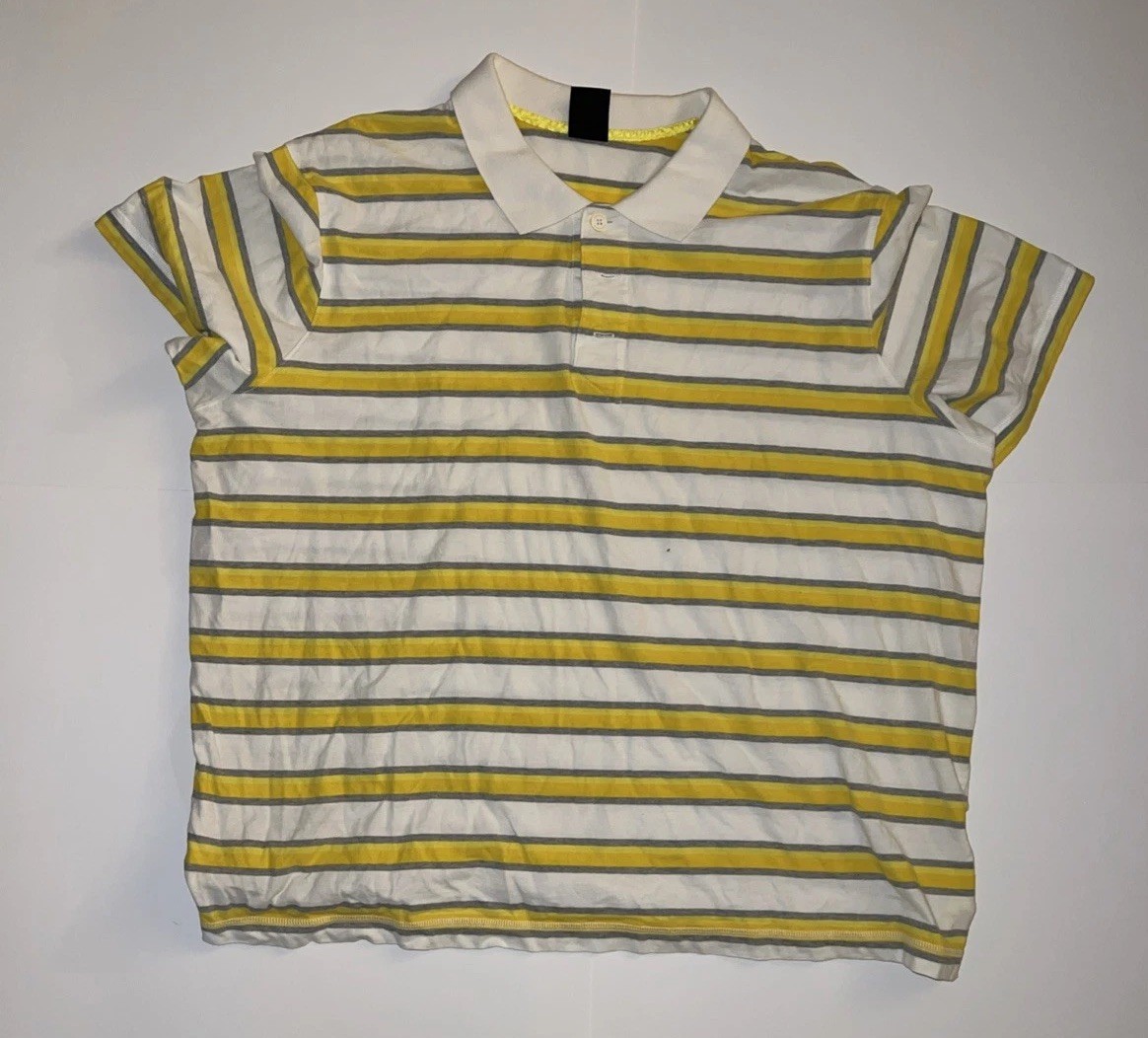 Vintage Jordan Brand Polo Og Y2k Sz 3xl Yellow Stripes
