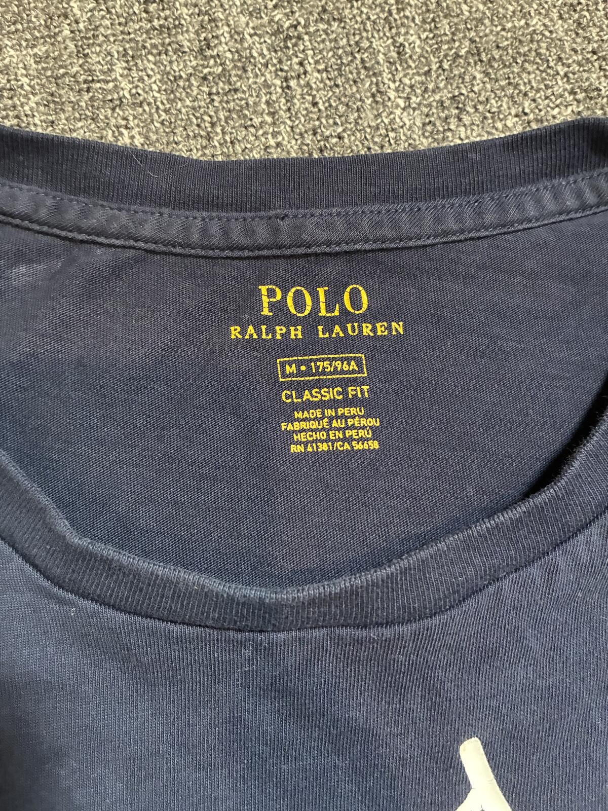 Men Polo Ralph Lauren Big Pony Short Sleeves Athletic Gym Classic Tee T Shirt M