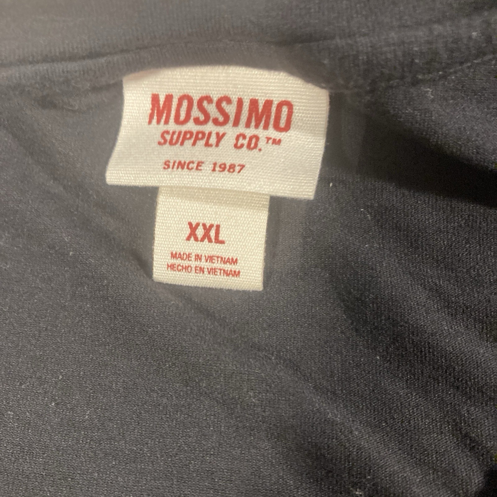 Mossimo Supply Co. Men&rsquo;s Black Solid Pocket Crew Neck Short Sleeve Tee XXL