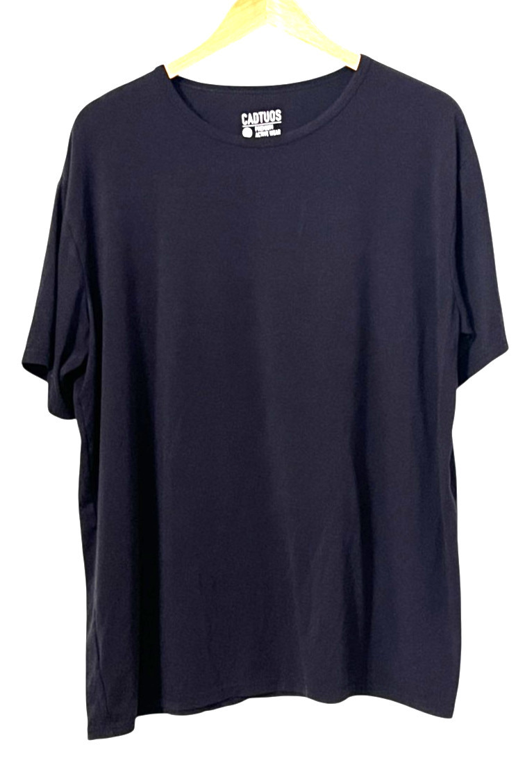 CADTUOS Men’s L Black Bamboo Blend Activewear T-Shirt Soft Stretch Athletic Tee