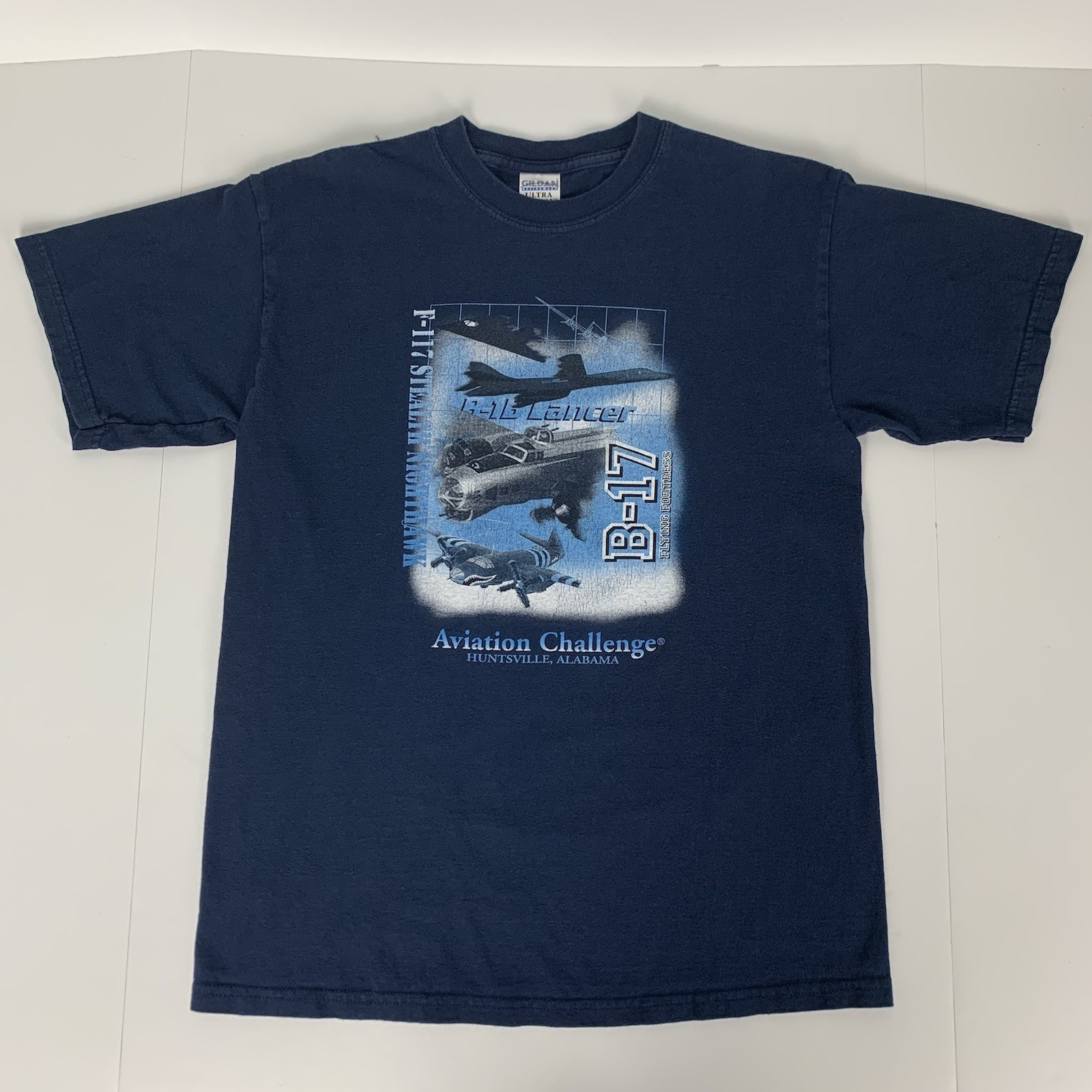 Airplane Aviation Challenge T-Shirt Jet Bomber Stealth B-17 F-117 Y2k Tee Medium