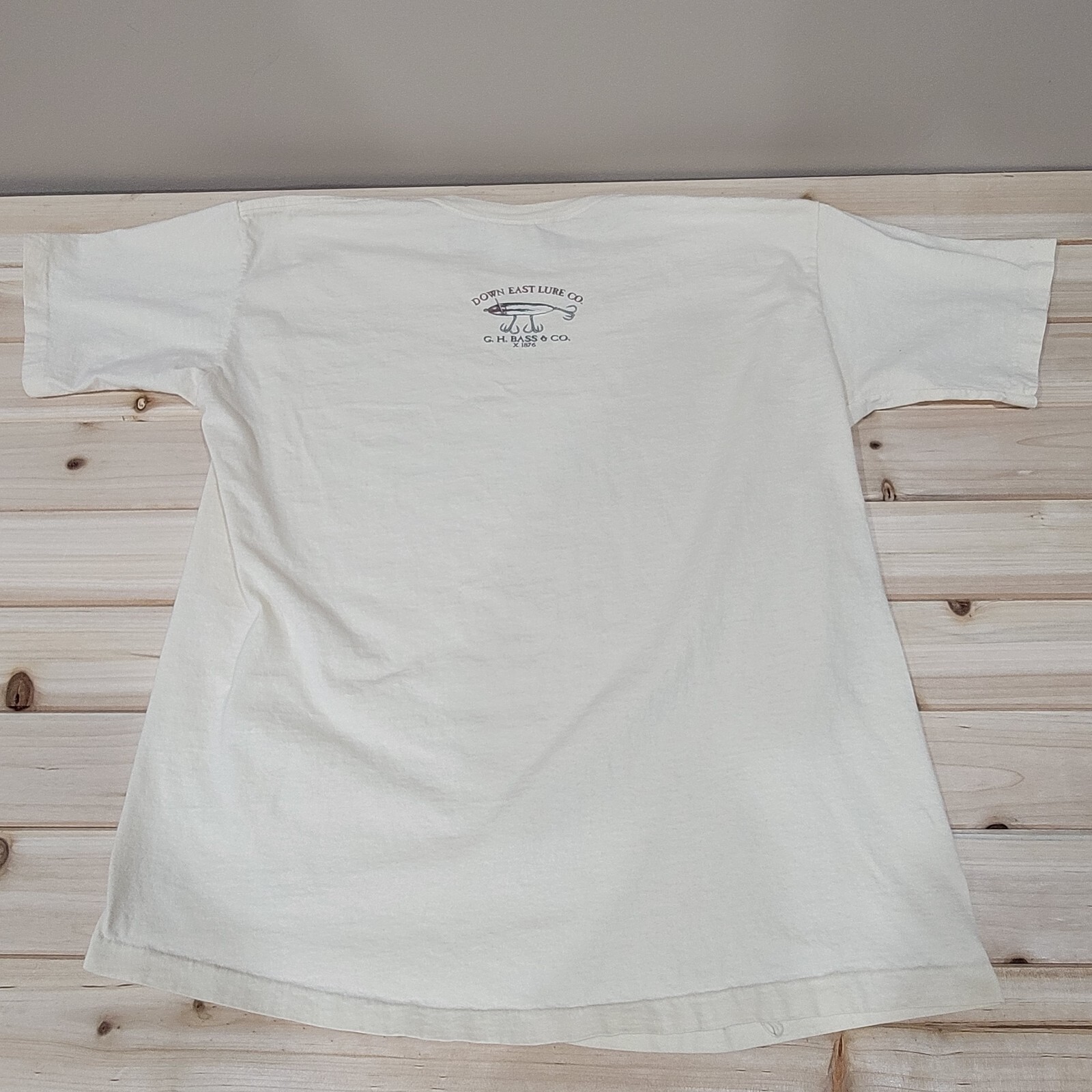 Vintage G.H. Bass and Co Down East Lure Co T Shirt Size Large Single Stitch