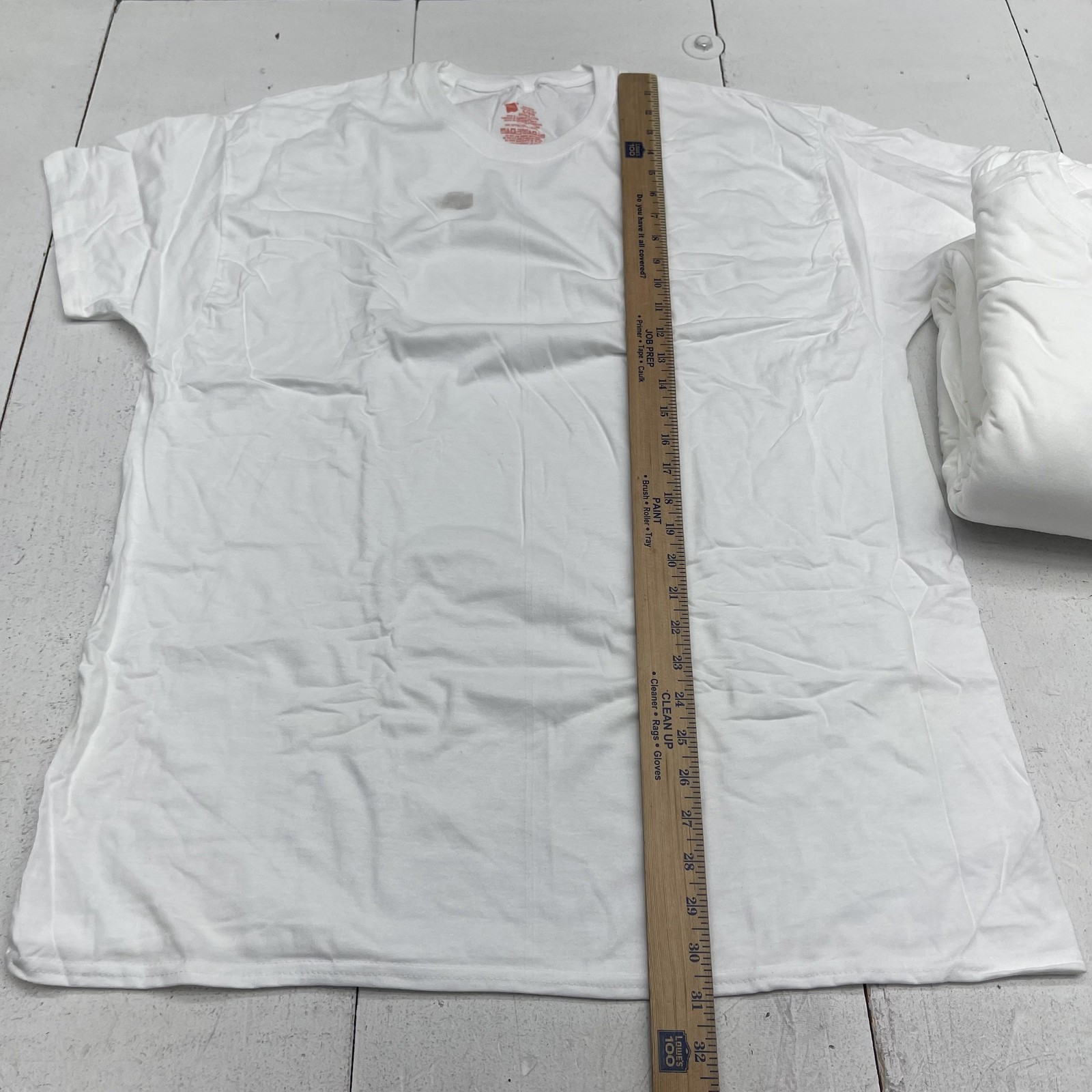Hanes Shirt Mens XL White Tagless Cotton Crewneck Tee 7 Pack Ultimate Basic