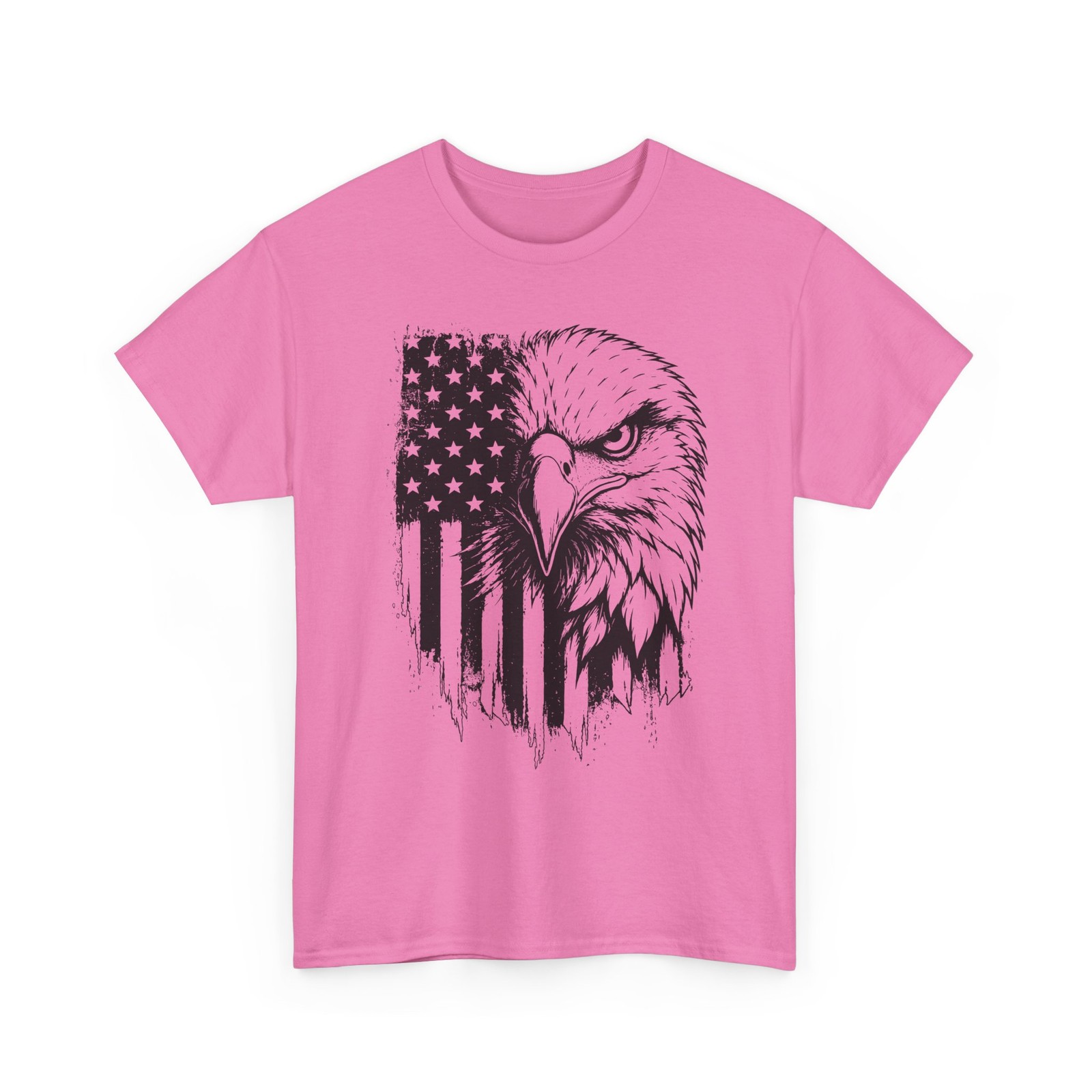 Distressed US Flag American Bald Eagle Men&rsquo;s T-Shirt Patriotic USA Graphic Tee