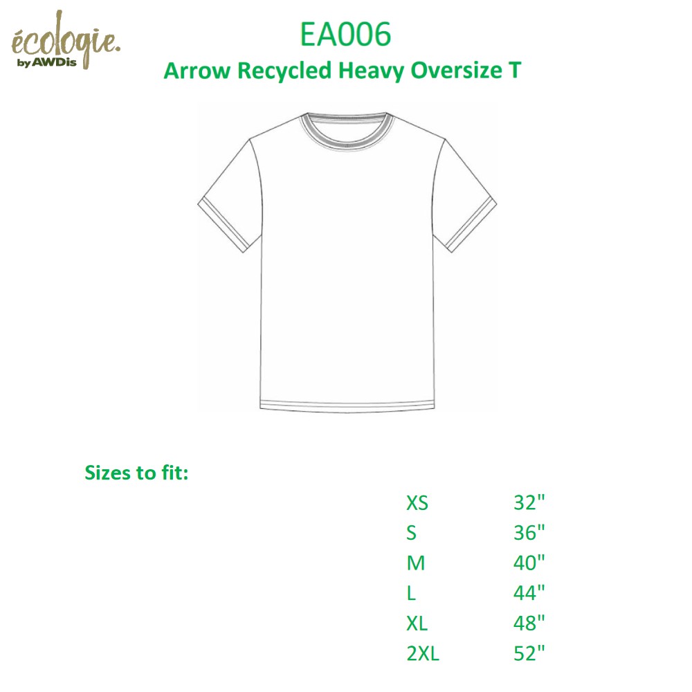AWDis Ecologie Arrow recycled heavy oversized tee