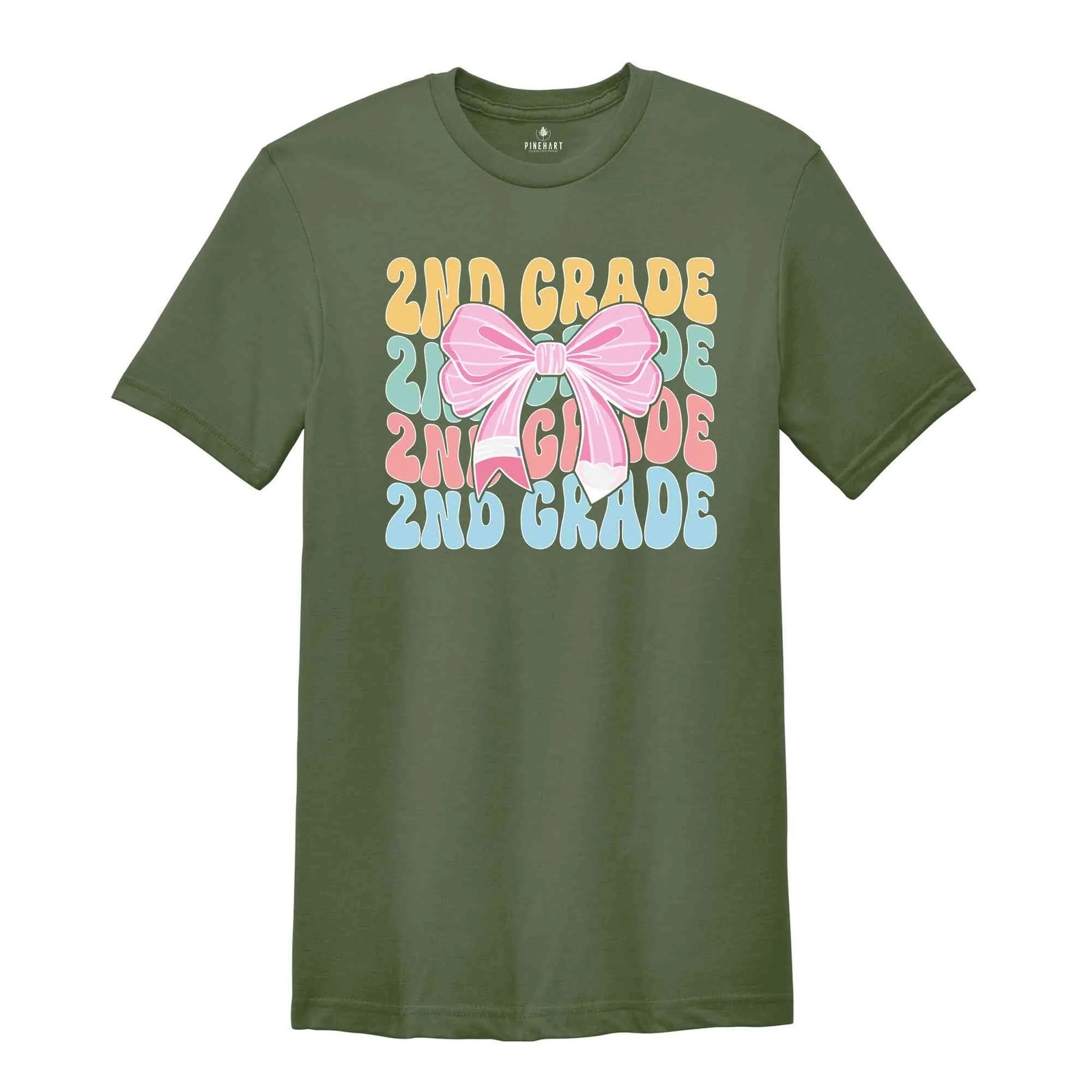2nd Grade Teacher Coquette Shirt, Teacher Pencil Coquette Bow Shirt, Teacher T-S