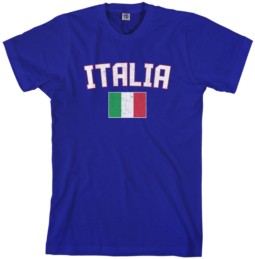 Threadrock Men&rsquo;s Italia Flag T-shirt italy rome italian soccer