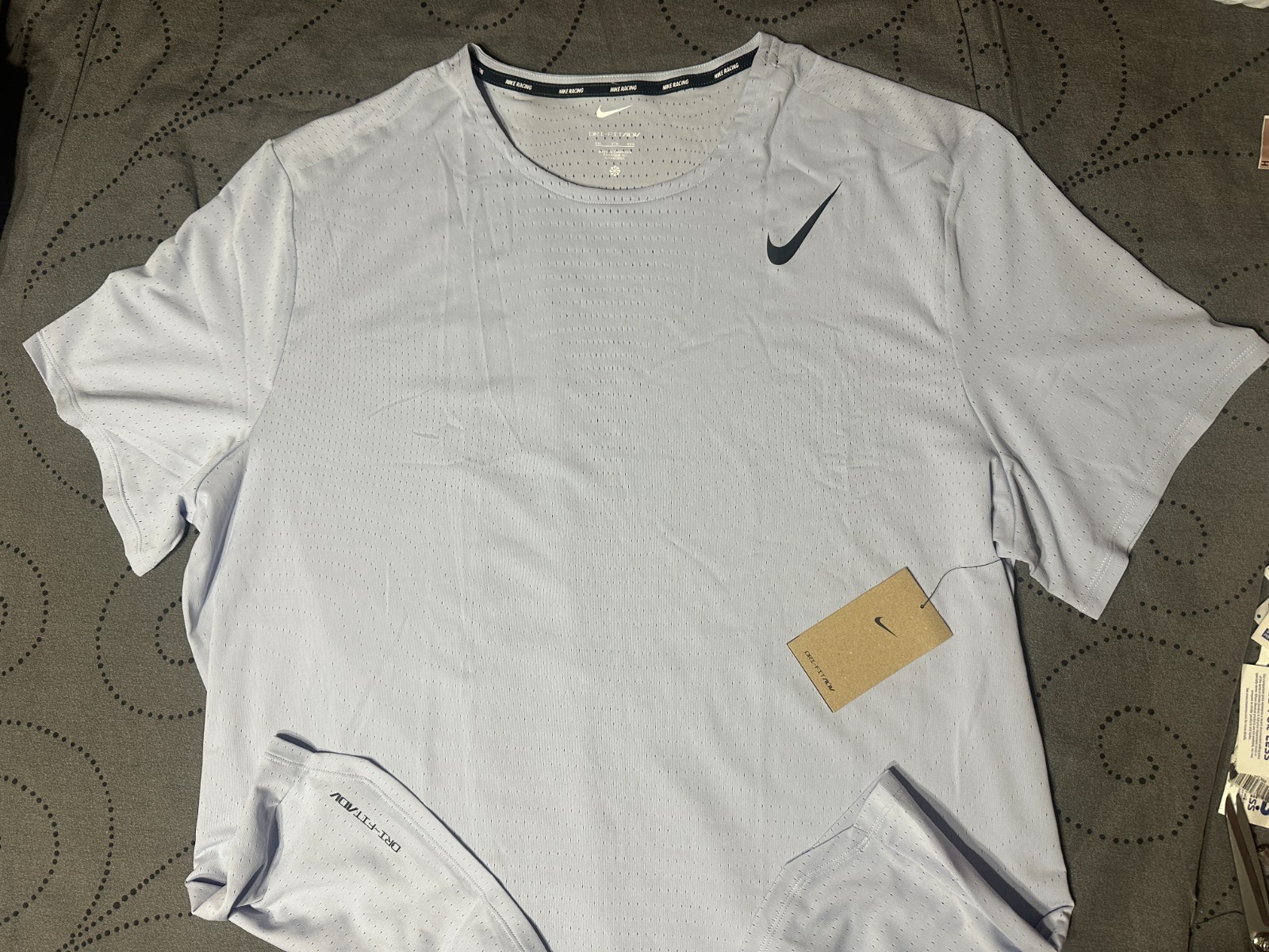 NIKE AEROSWIFT RUNNING #057 GHOST & BLACK DRI-FIT ADV SHIRT SIZE 2XL MEN $90.00