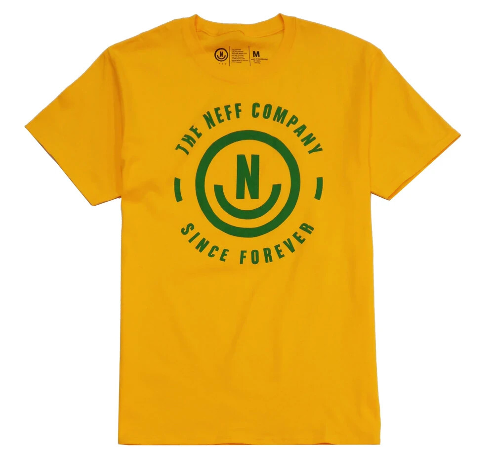 NEFF Men&rsquo;s Forever Yellow Short Sleeve Logo T-Shirt NEW XL