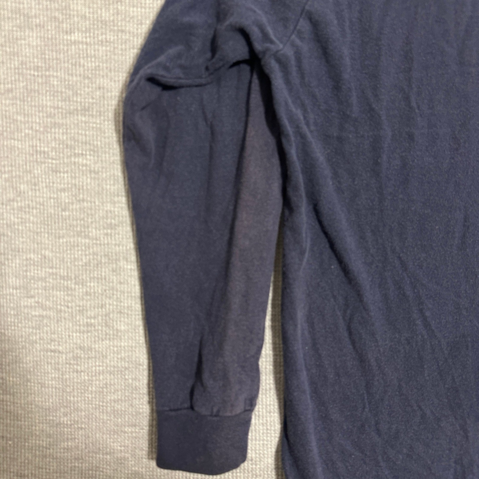 Top Heavy Clothing Graphic Tee Eagle Guitar Long Sleeve Navy Blue Mens Size M