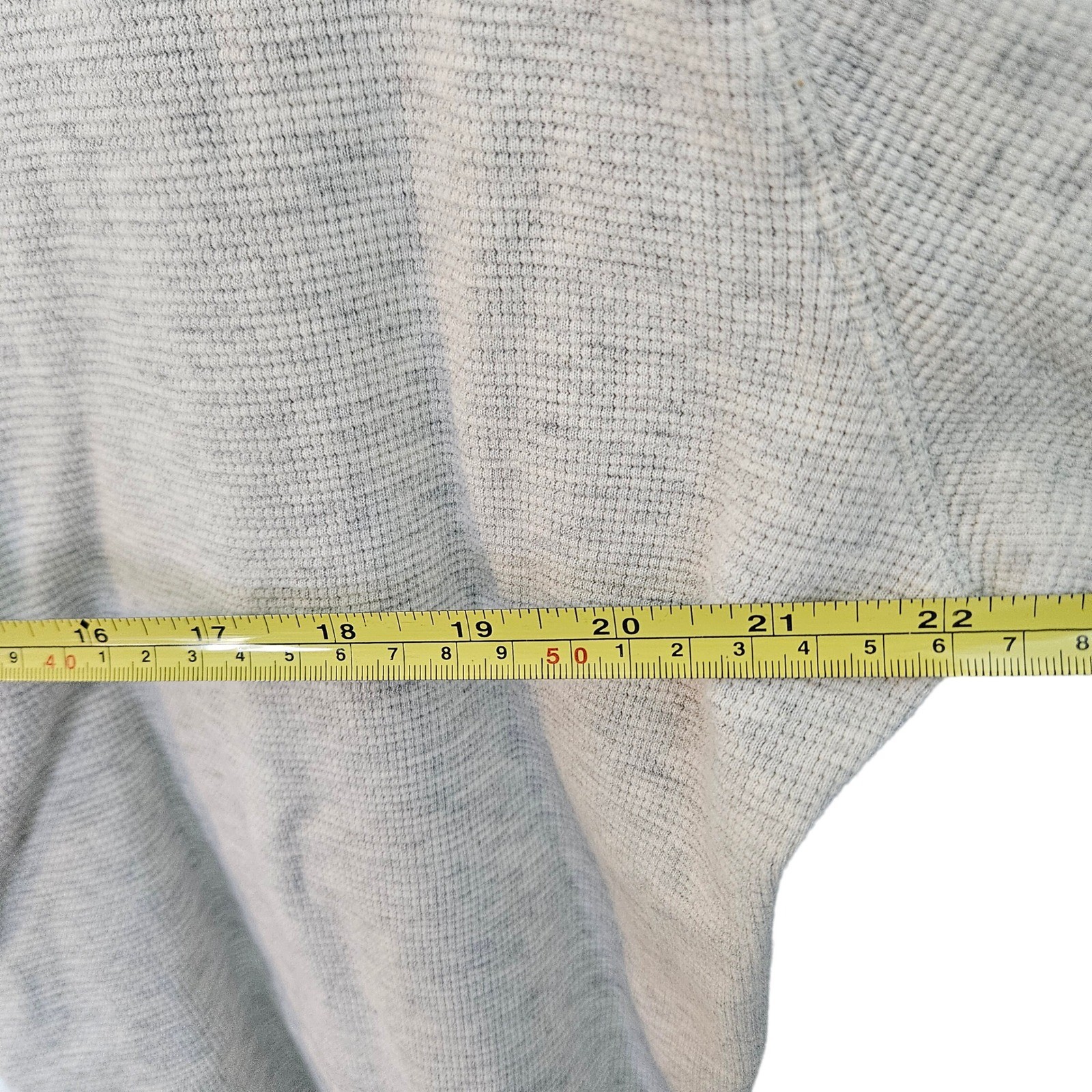 Polo Ralph Lauren Mens XL GrayCream Waffle Knit Thermal Long Sleeve Shirt Cotton