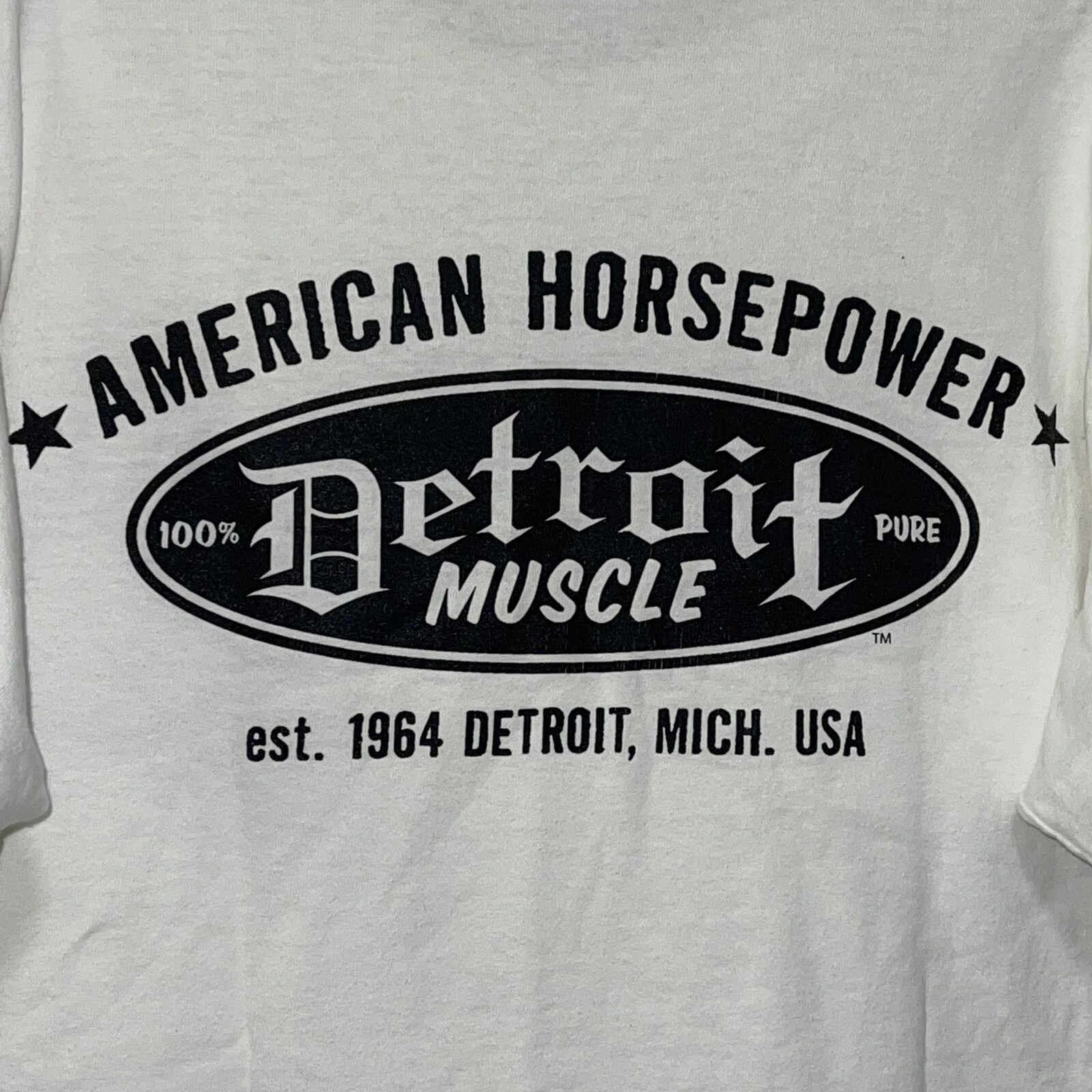 Detroit Muscle t shirt American Horsepower mens size medium euc e2300