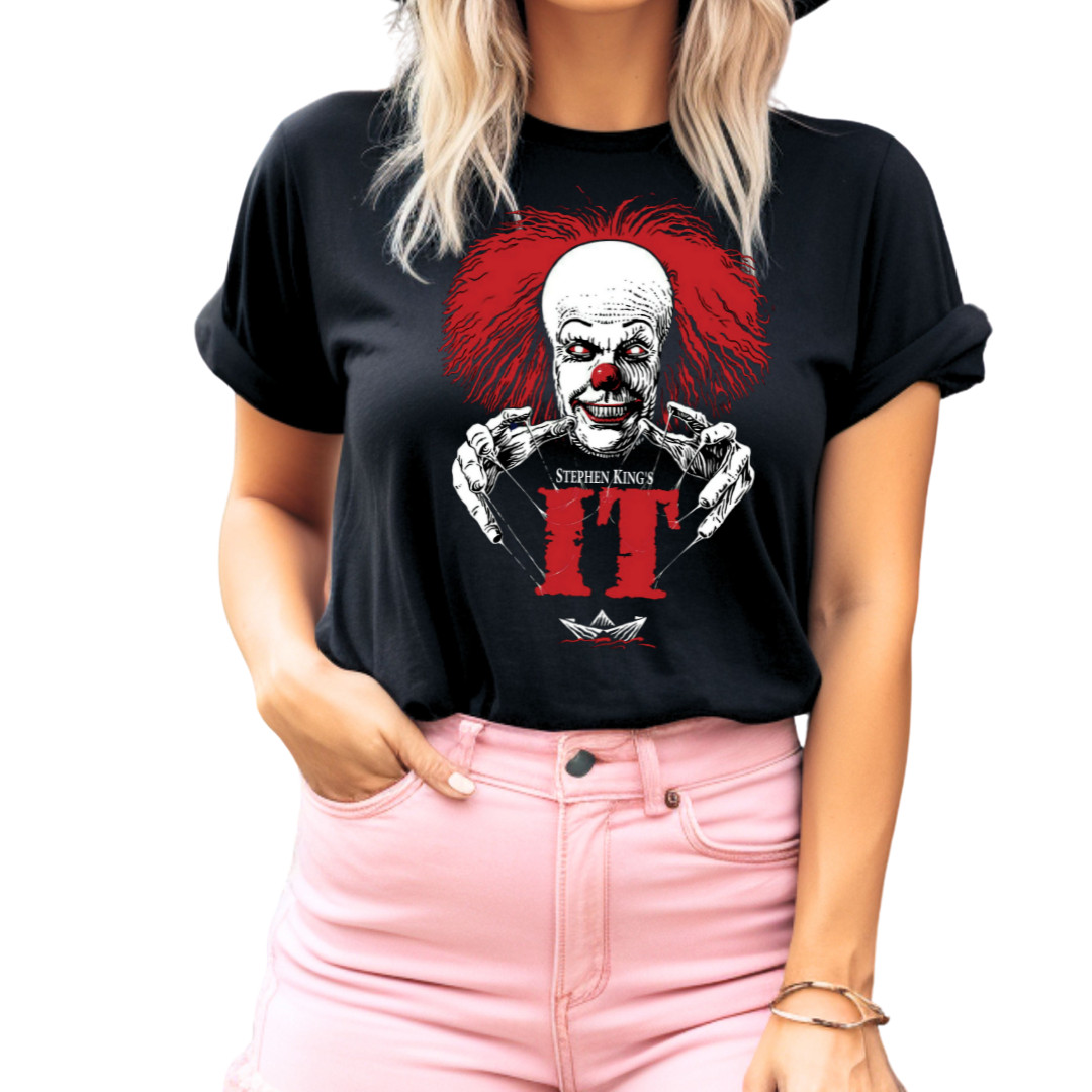 It Pennywise Stephen King Movie Horror T-Shirt Black S-3XL
