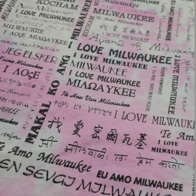 Vintage Fruit Of The Loom Shirt Size XL « I Love Milwaukee » Graphic Tee Tie-Dyed