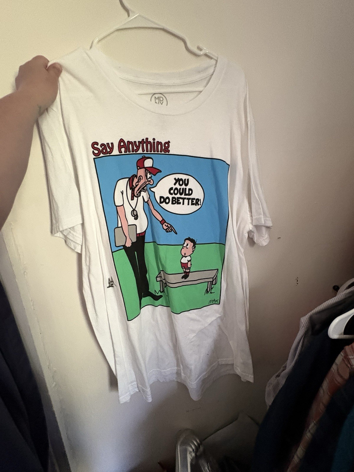 Say Anything Band Shirt Mens XL Signed Max Bemis Autograph You Can Do Better Emo