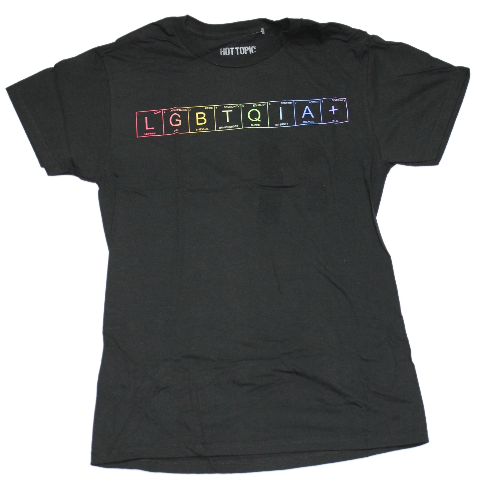 LGBTQIA+ Adult New T-Shirt -Rainbow Boxes Pic