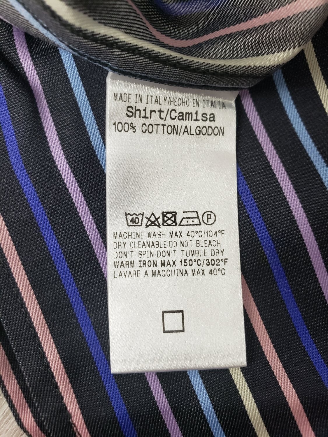 Ermenegildo Zegna Classic Fit Men&rsquo;s Dress Shirt L Multicolor Single Chest Pocket