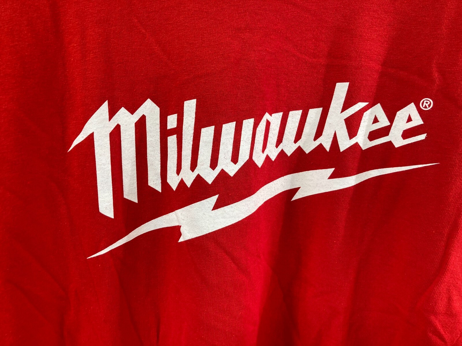 Milwaukee Tool T Shirt Tee Shirt Short Sleeve Red White Print Men&rsquo;s 3XL ⭐️NEW⭐️