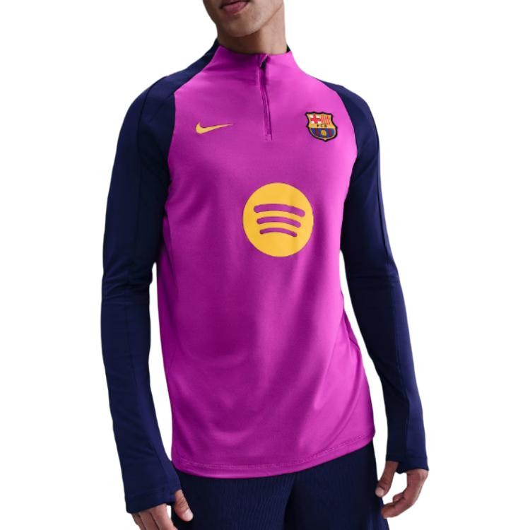 Nike Logo Pattern Long Sleeve Stand Collar Slim Fit T-Shirt