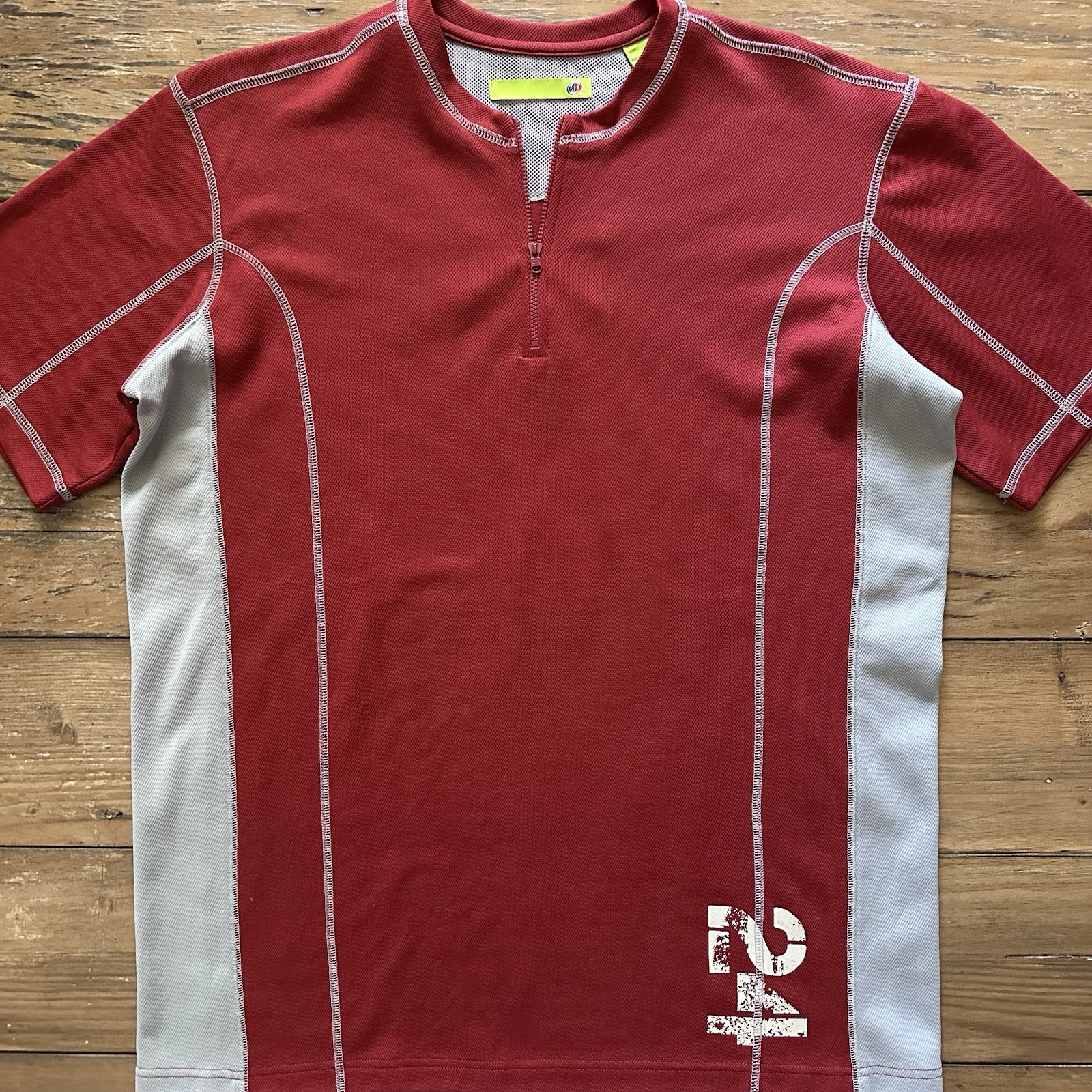 Vtg Mountain Dew Shirt 1/4 Zip Jersey Red Y2K Promo 24 Pack Medium Retro