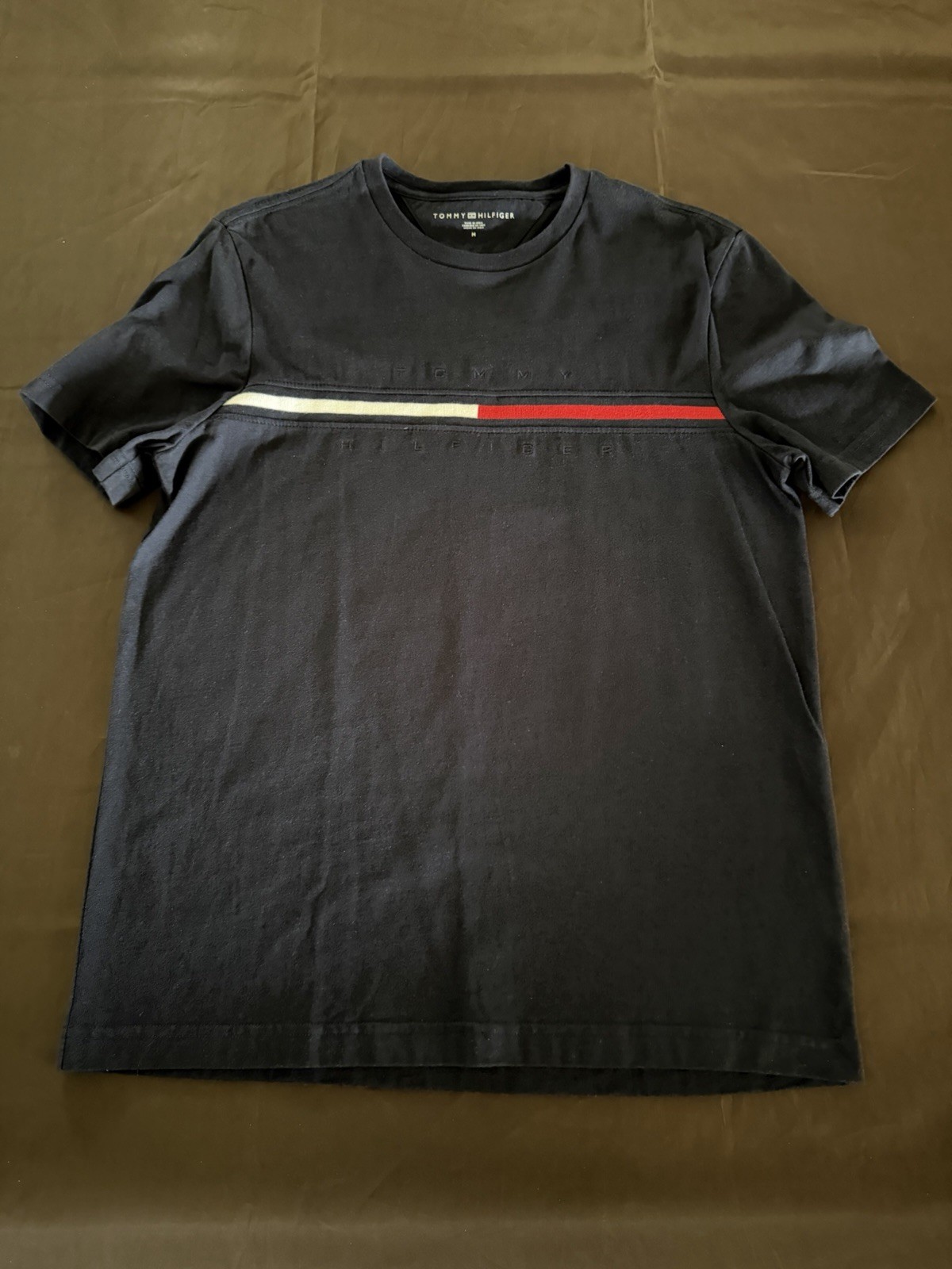 Tommy Hilfiger Men&rsquo;s Size Medium Short Sleeve T-Shirt Dark Navy Blue