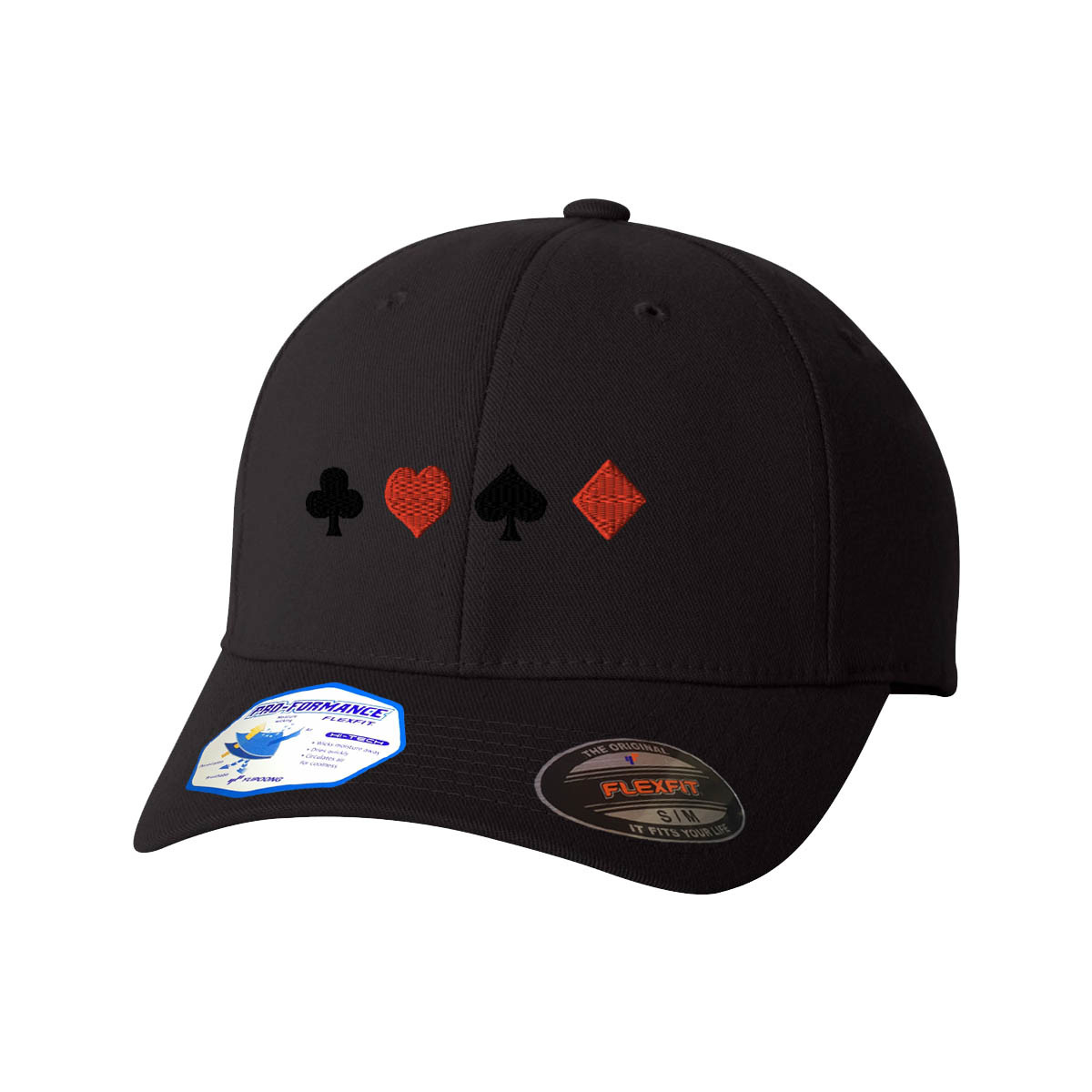 Flexfit Hats for Men & Women Poker Game Style B Embroidery Dad Hat Baseball Cap