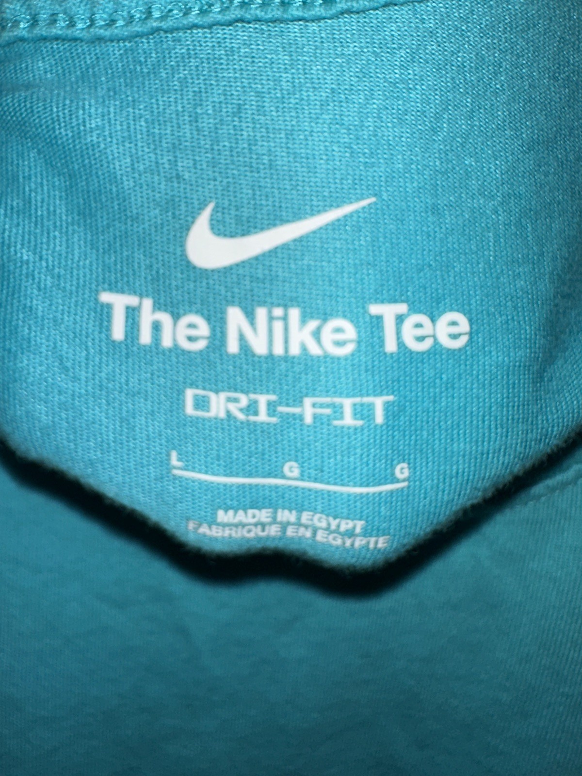 Nike Basketball T-Shirt Men Large Turquoise Dri-FIT Graphic HJ3466-345