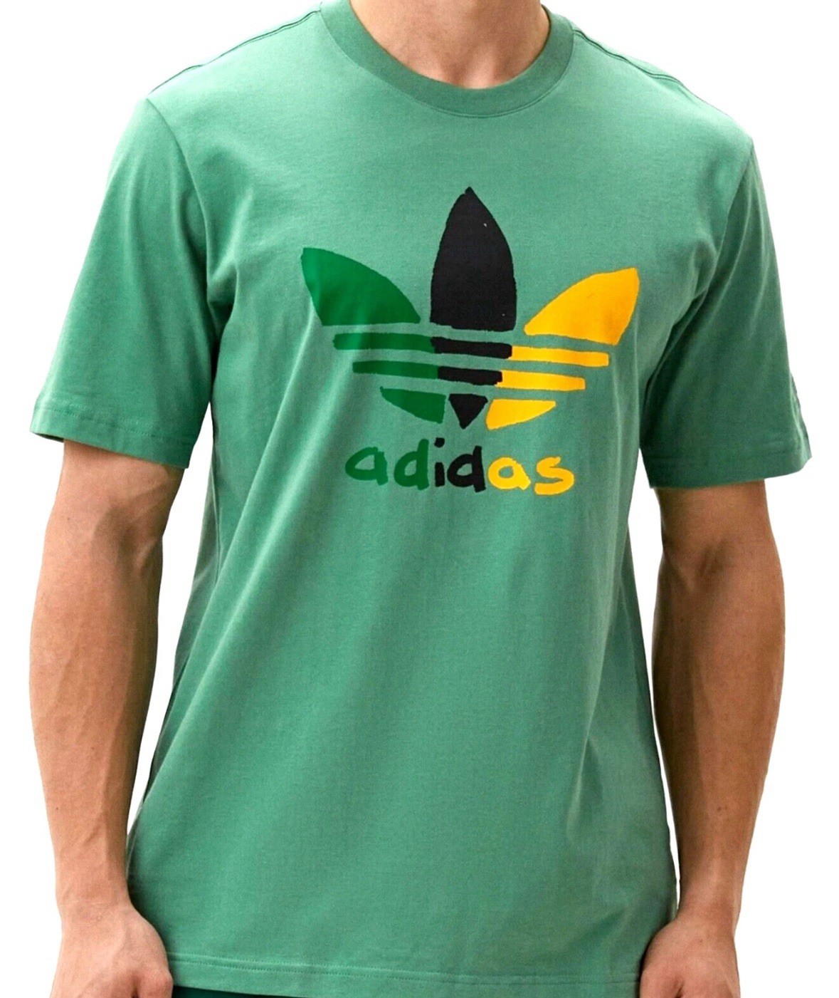 NEW MEN&rsquo;S ADIDAS ORIGINALS MULTI COLOR TREFOIL SHIRT SIZE Small #IZ2571