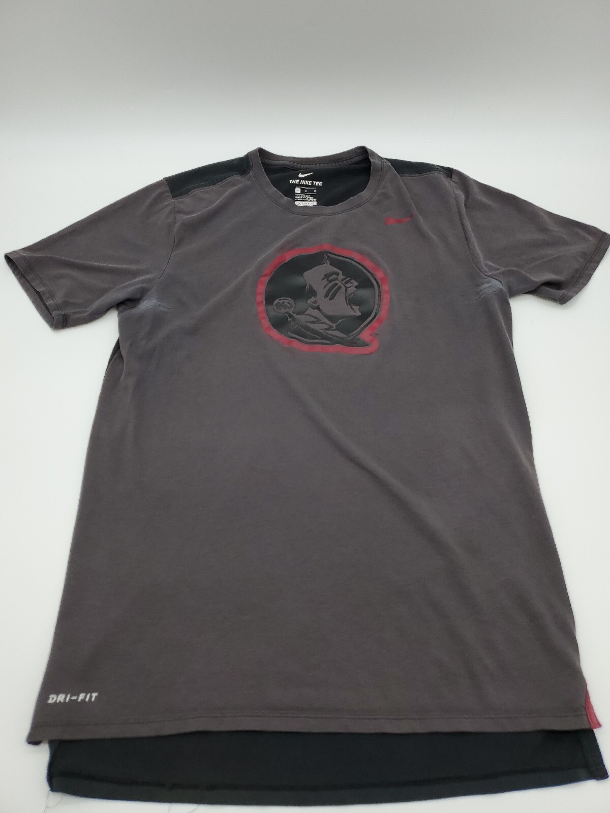 Seminoles The Nike Tee Medium Gray Men Swoosh T-shirt..#42812