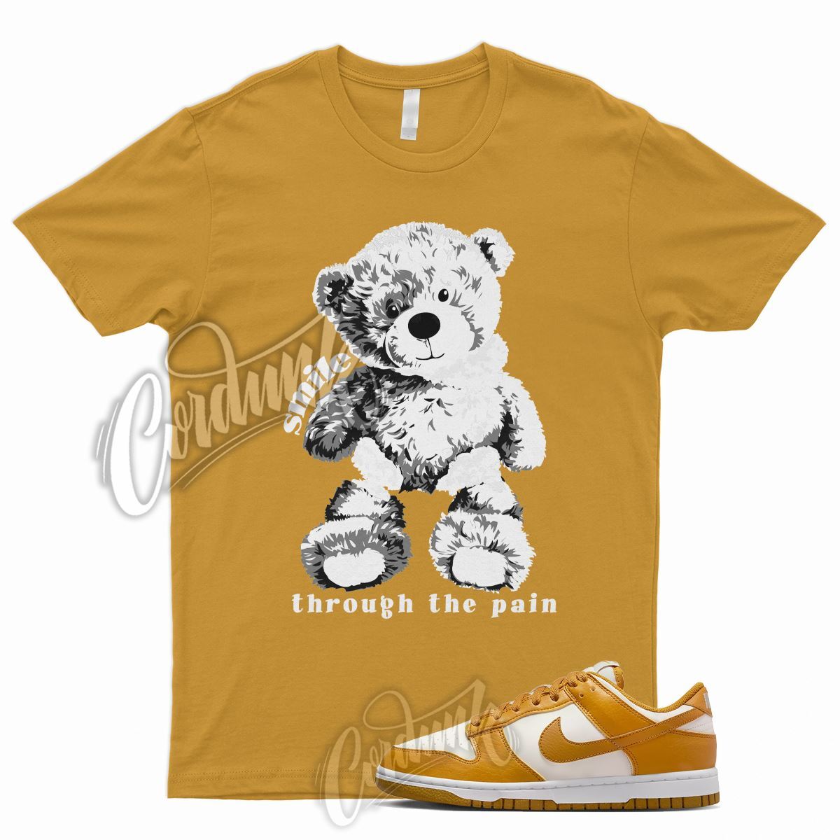 SMILE T Shirt for N Dunk Low Next Nature Phantom Gold Suede Volt Gum Wheat 1