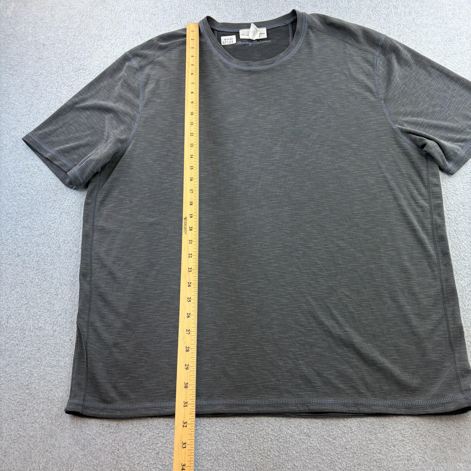 Tommy Bahama Shirt Mens 2XL Gray Reversible Short Sleeve Crewneck Casual Adult