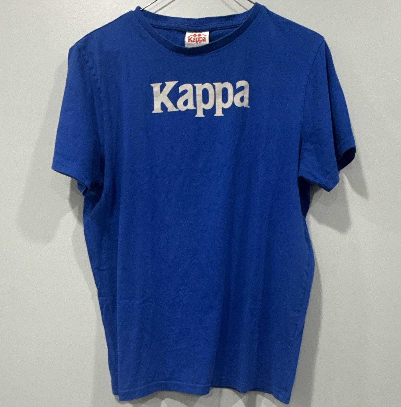 Kappa Men&rsquo;s M Blue Short Sleeve Crew Neck T-Shirt Logo Graphic Print
