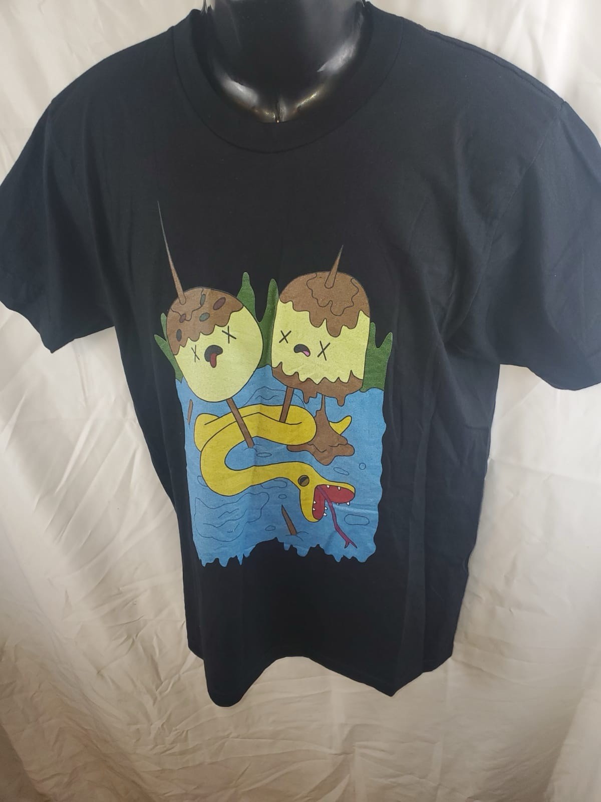 [Adventure Time Tee] Men&rsquo;s Casual Adventure Time Black T-Shirt | Short Sleeve M