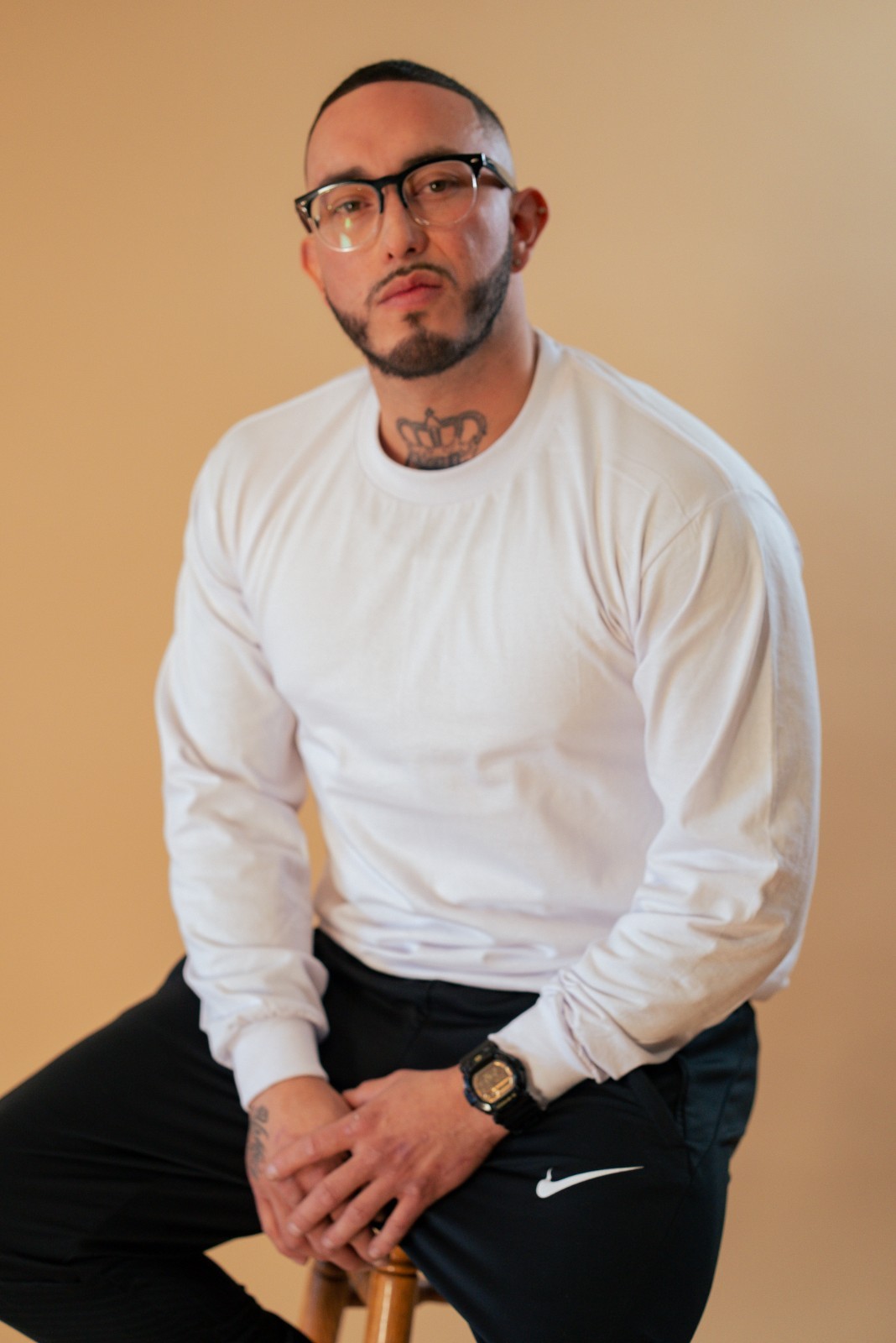 PRO5 Heavyweight T Shirt Mens Thick Cotton Blank Crewneck Streetwear Solid