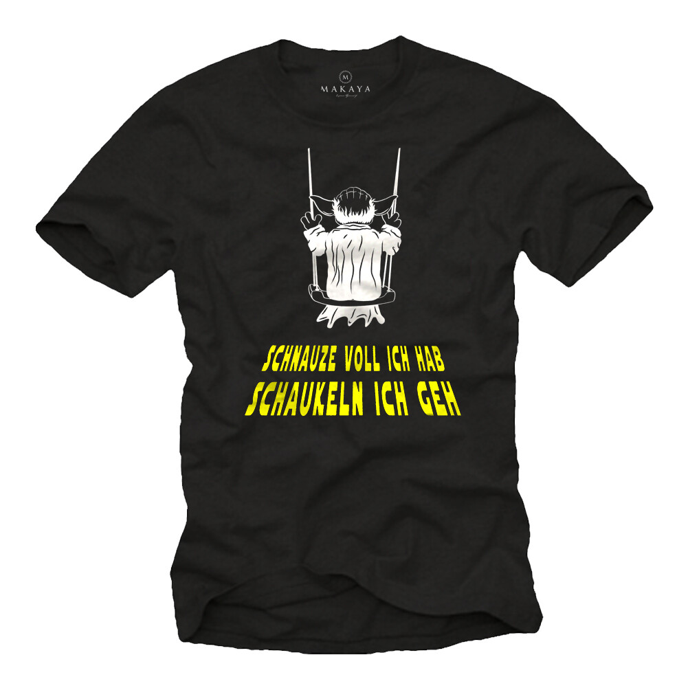 Mens Gents Geek Gifts Yoda Jedi Wars Swings I Go Fun Star T-Shirt