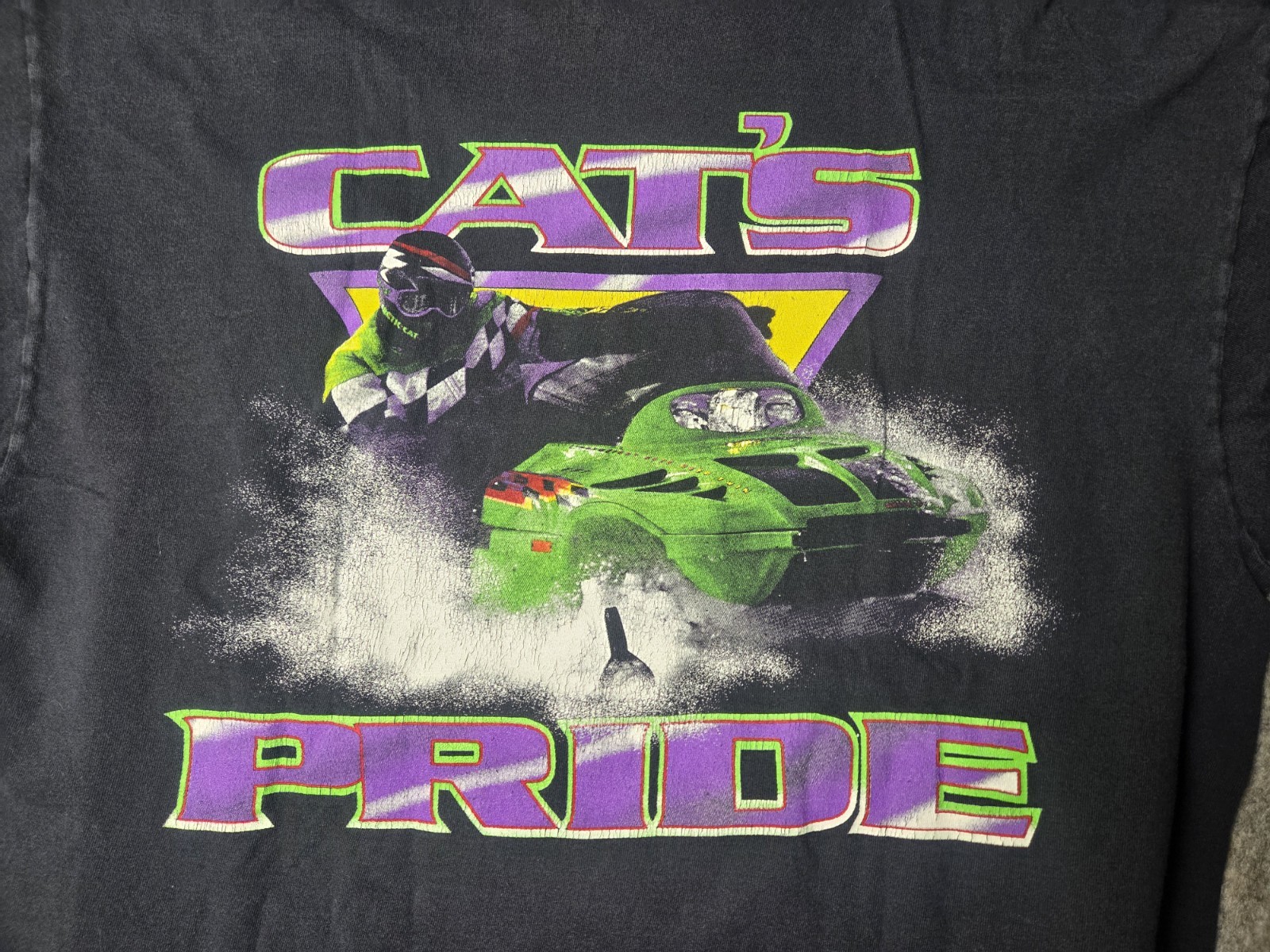 VTG XL Arcticwear Arctic Cat Pride Riders Club Snowmobile Black T-shirt