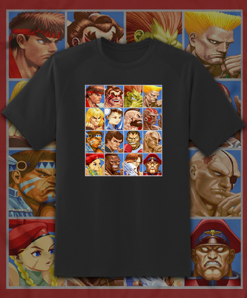 Super Street Fighter 2 Turbo Character Select T Shirt Youth M – Adult 6XL!