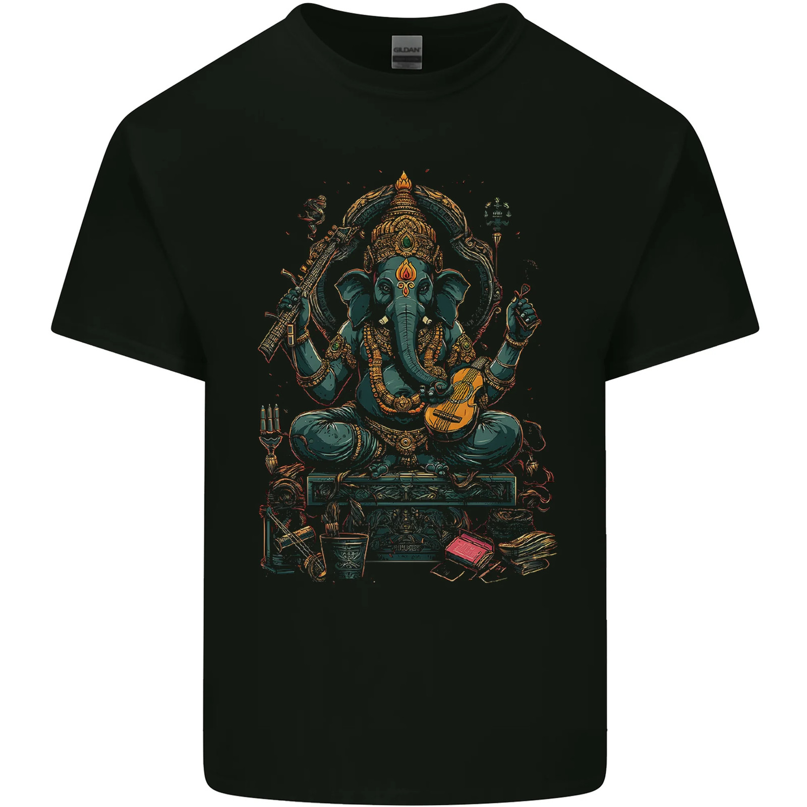 Ganesha Hindu God Ganapati Elephant Mens Light Cotton T-Shirt
