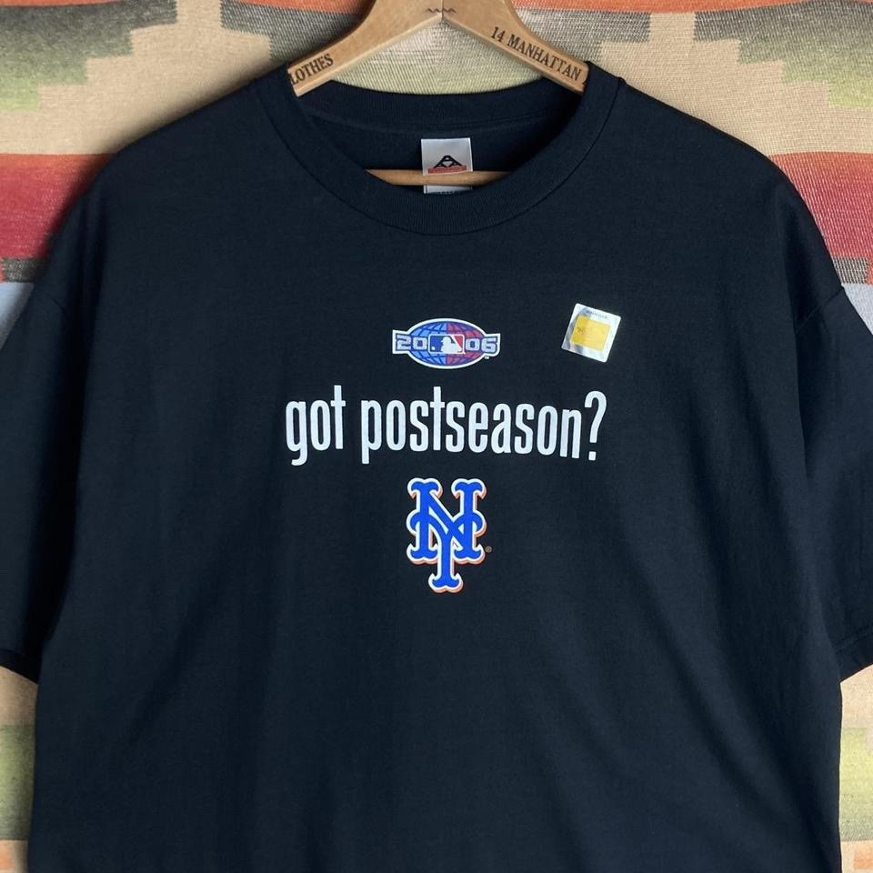 Vintage 2006 New York Mets MLB Baseball &lsquo;Got Postseason&rsquo; Black T-shirt Mens XL