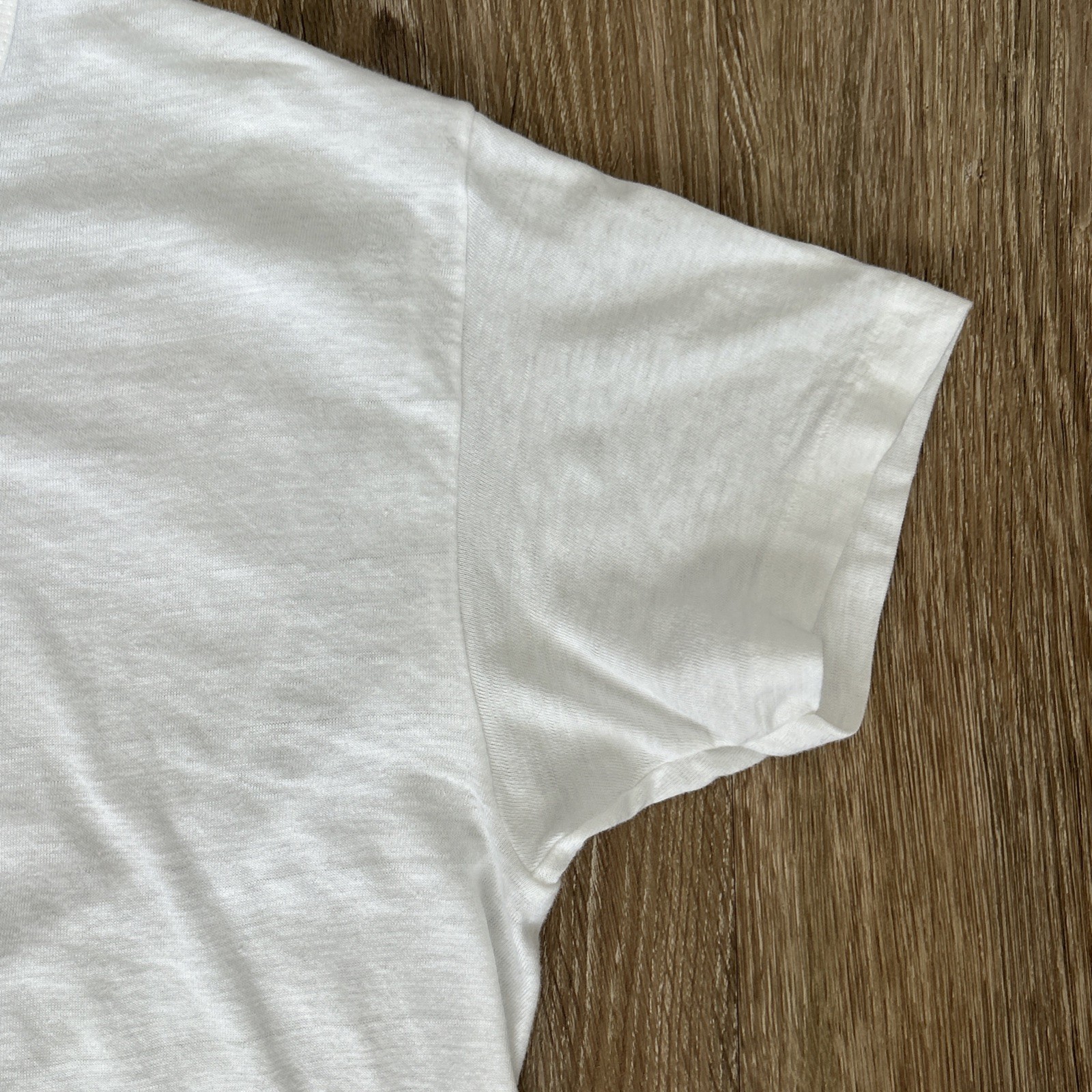 VTG 60s Hanes Reinforced Collar Loopwheel True Vintage Blank T-Shirt RARE Medium