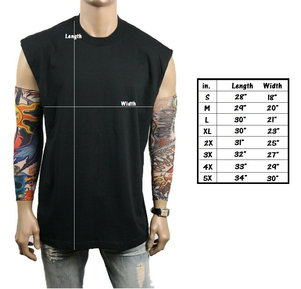 Mens HEAVY WEIGHT Muscle T-SHIRT Tank Top Sport Sleeveless Big Tall Fitness Gym