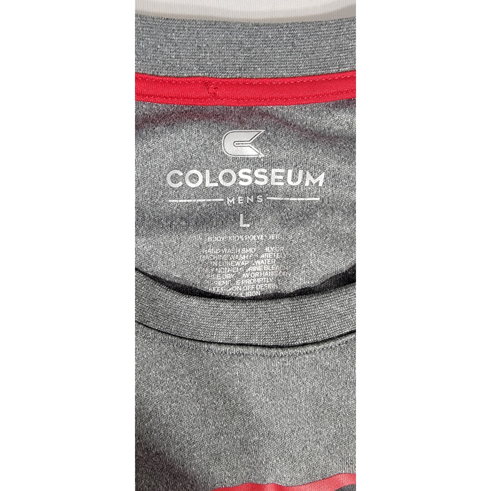 Colosseum Rutgers Scarlet Knights Mens Gray Performance T-Shirt L NCAA R Logo
