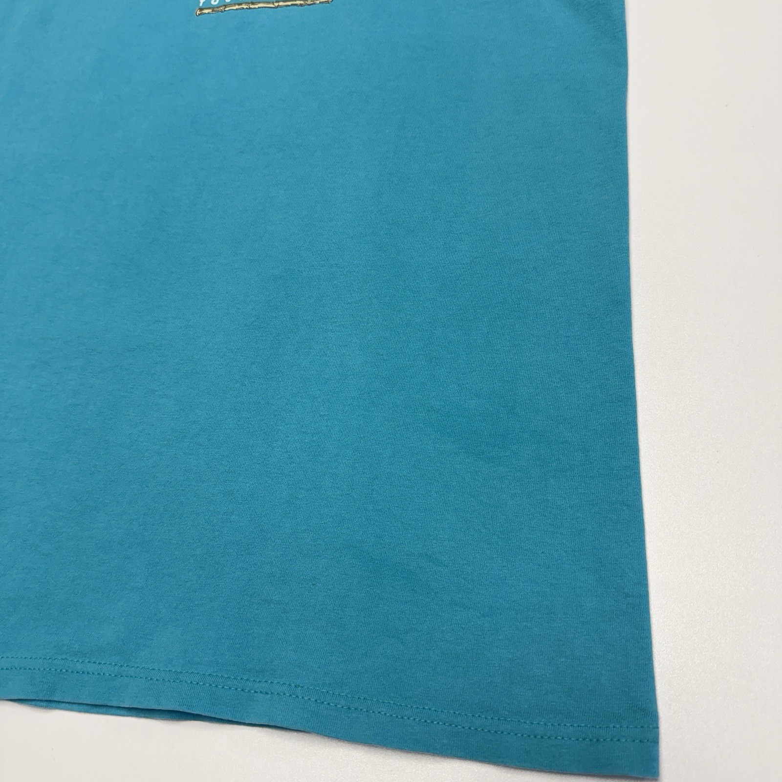 Vintage 90s Over the Line Championship Tank Top Shirt Mens XL Teal Blue