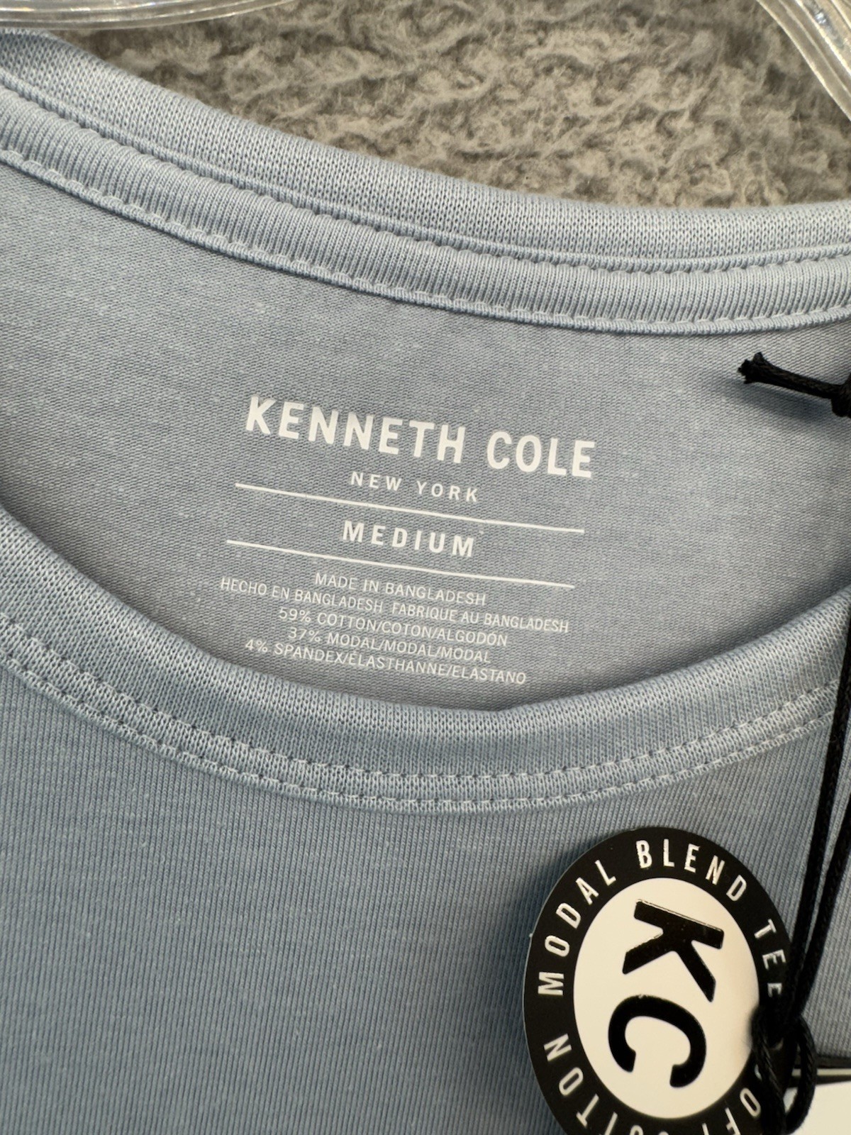 Kenneth Cole Medium Active Tech T-Shirt Sky Blue Stretch NWT