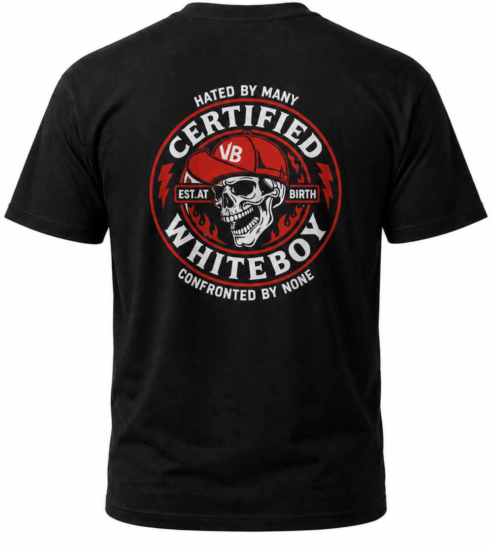 CERTIFIED WHITEBOY Street Skull T-Shirt Menswear Streetwear