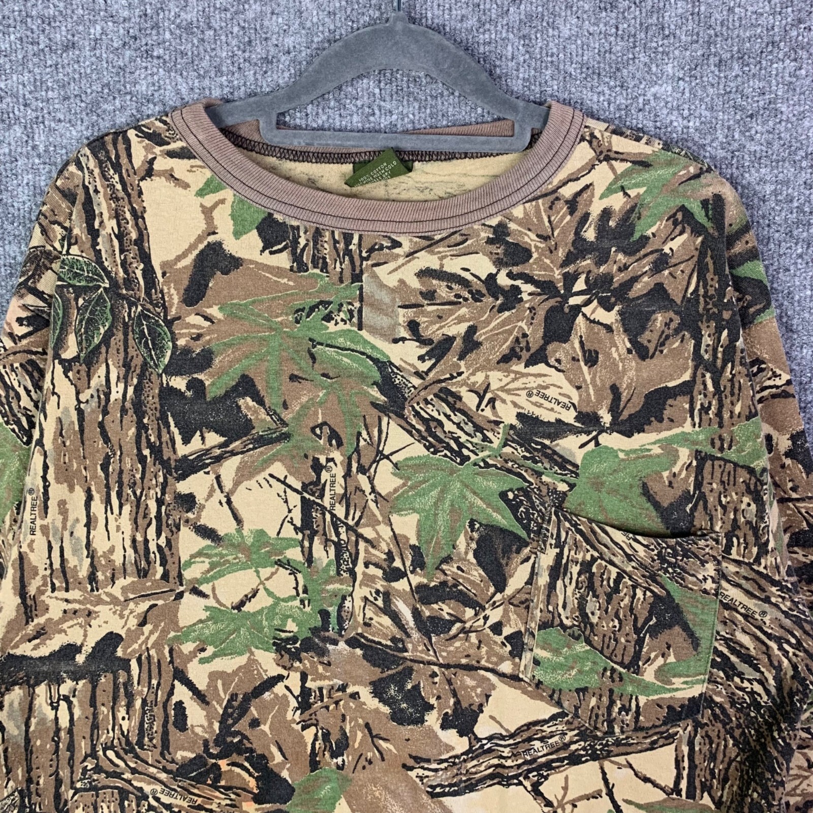 Vintage Spartan Realtree Como Long Sleeves Pullover Shirt Mens L/XL USA MADE