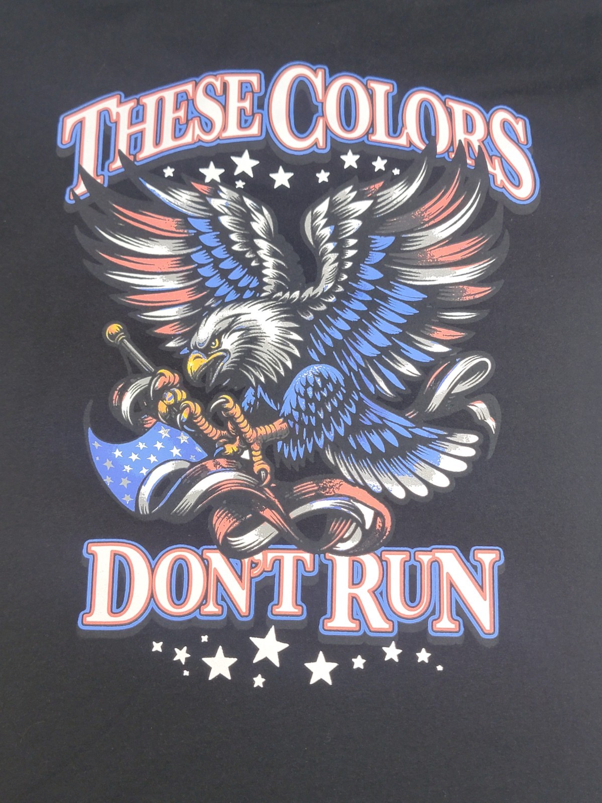Way To Celebrate Patriotic Eagle T-Shirt Men&rsquo;s L Black USA Flag « These Colors…